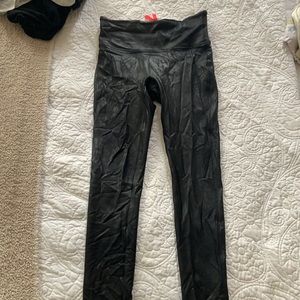 Spanx faux leather leggings black